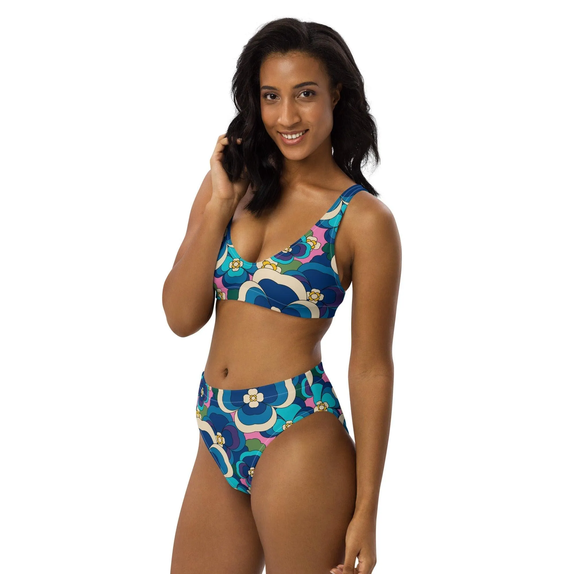 PANSY FANTASY blue pink - Bikinis made of recycled material