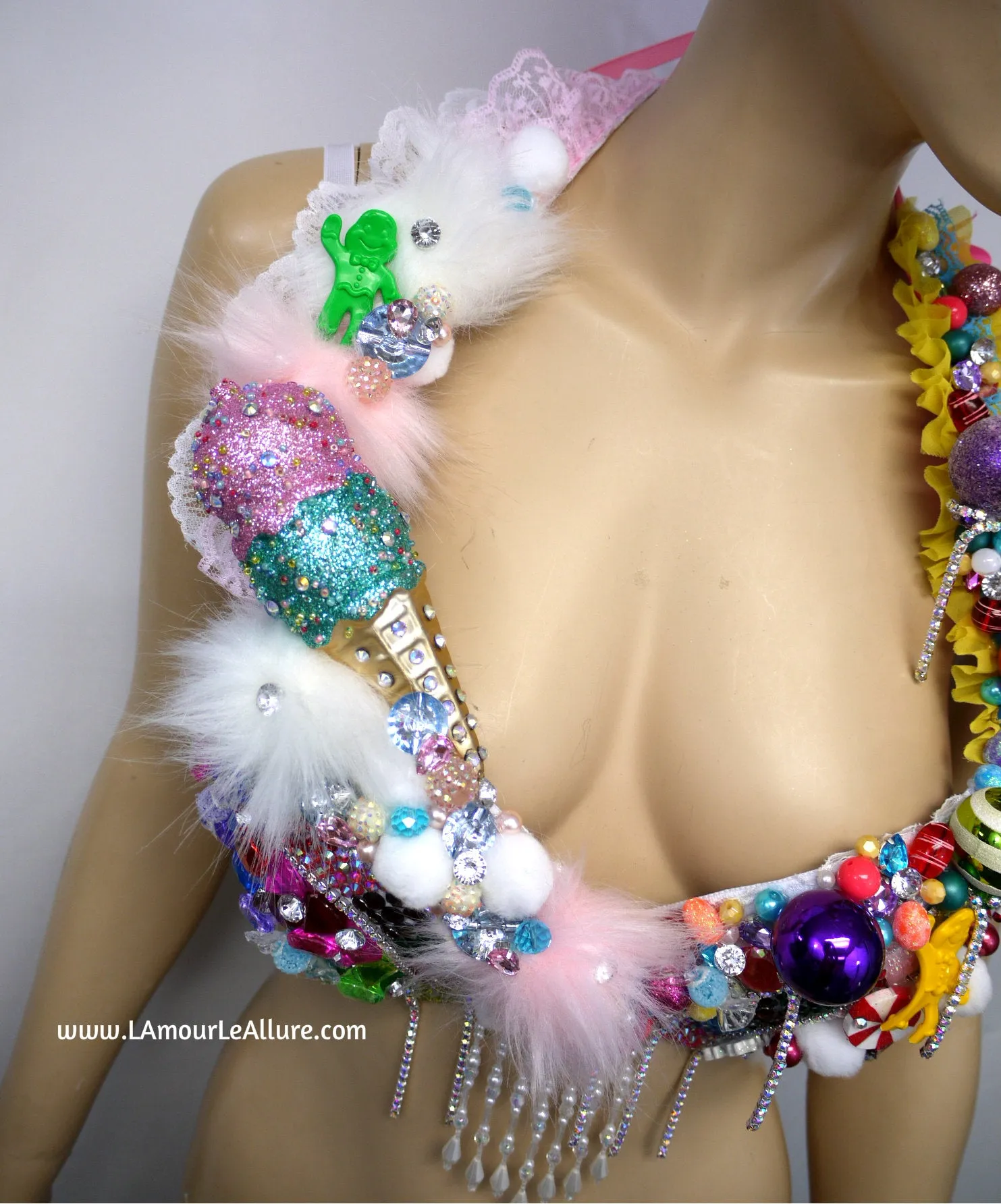 Pastel Candyland Board Game Bra and Crown