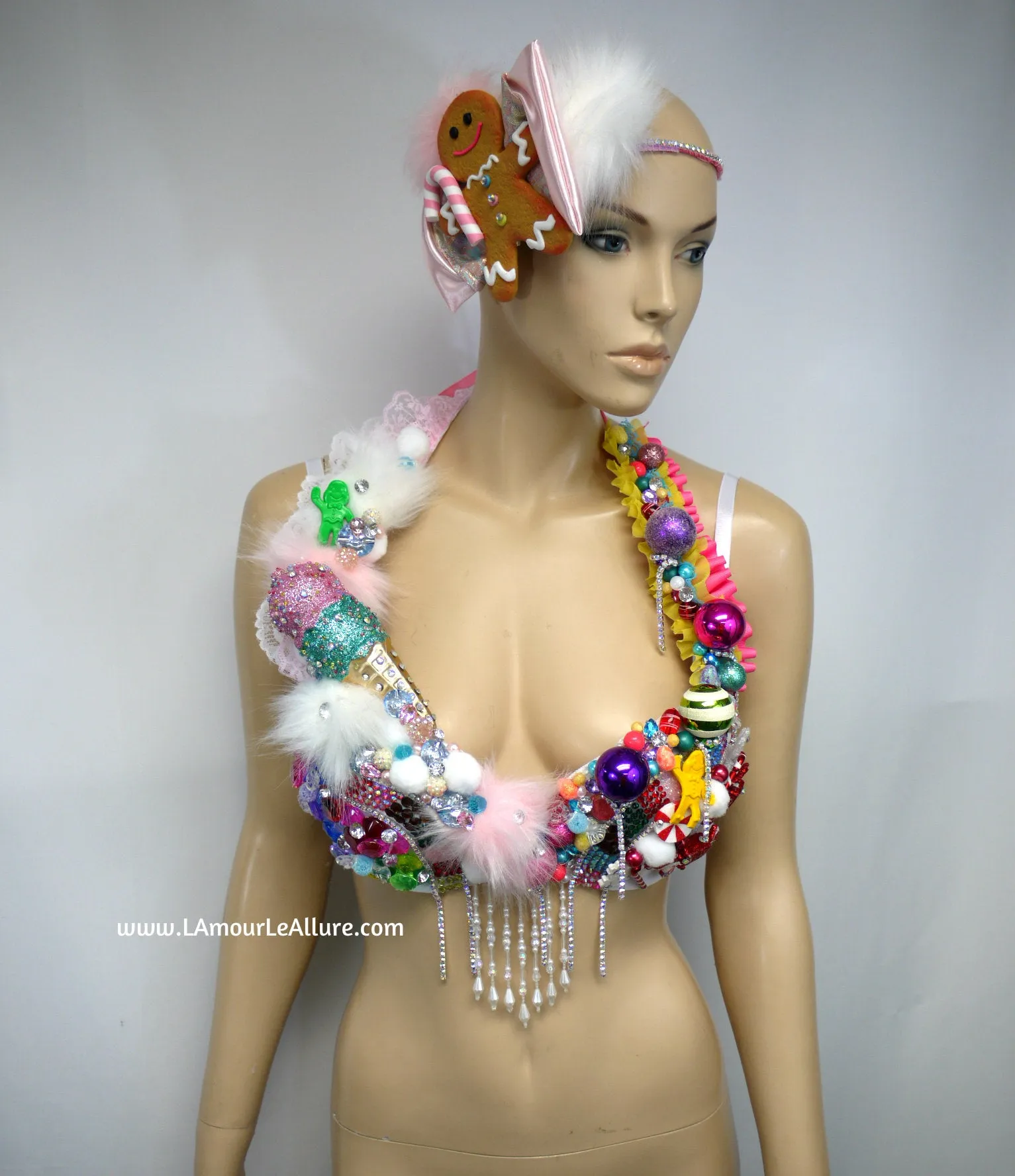 Pastel Candyland Board Game Bra and Crown