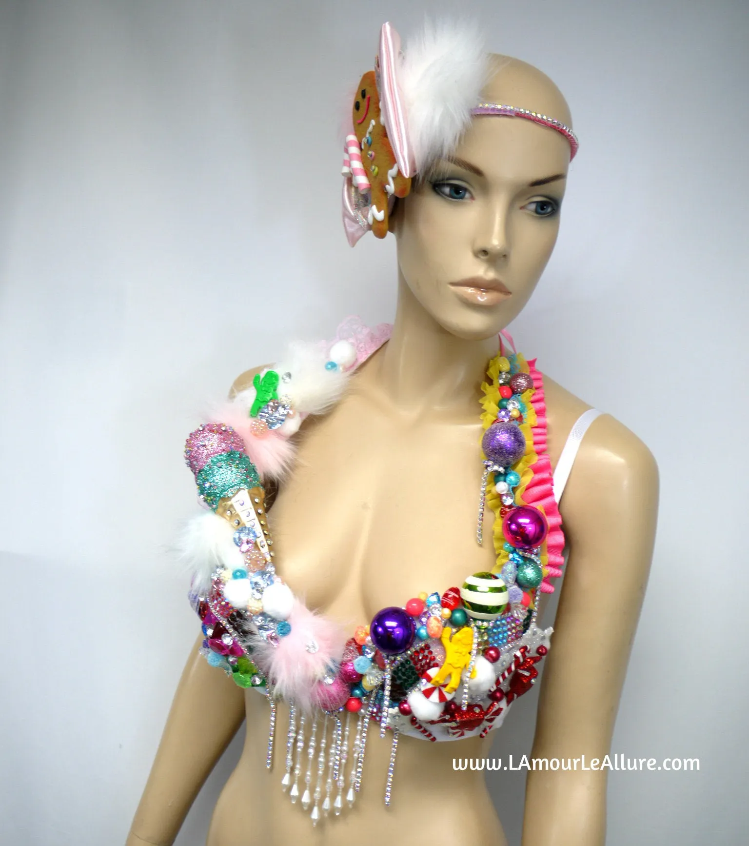 Pastel Candyland Board Game Bra and Crown