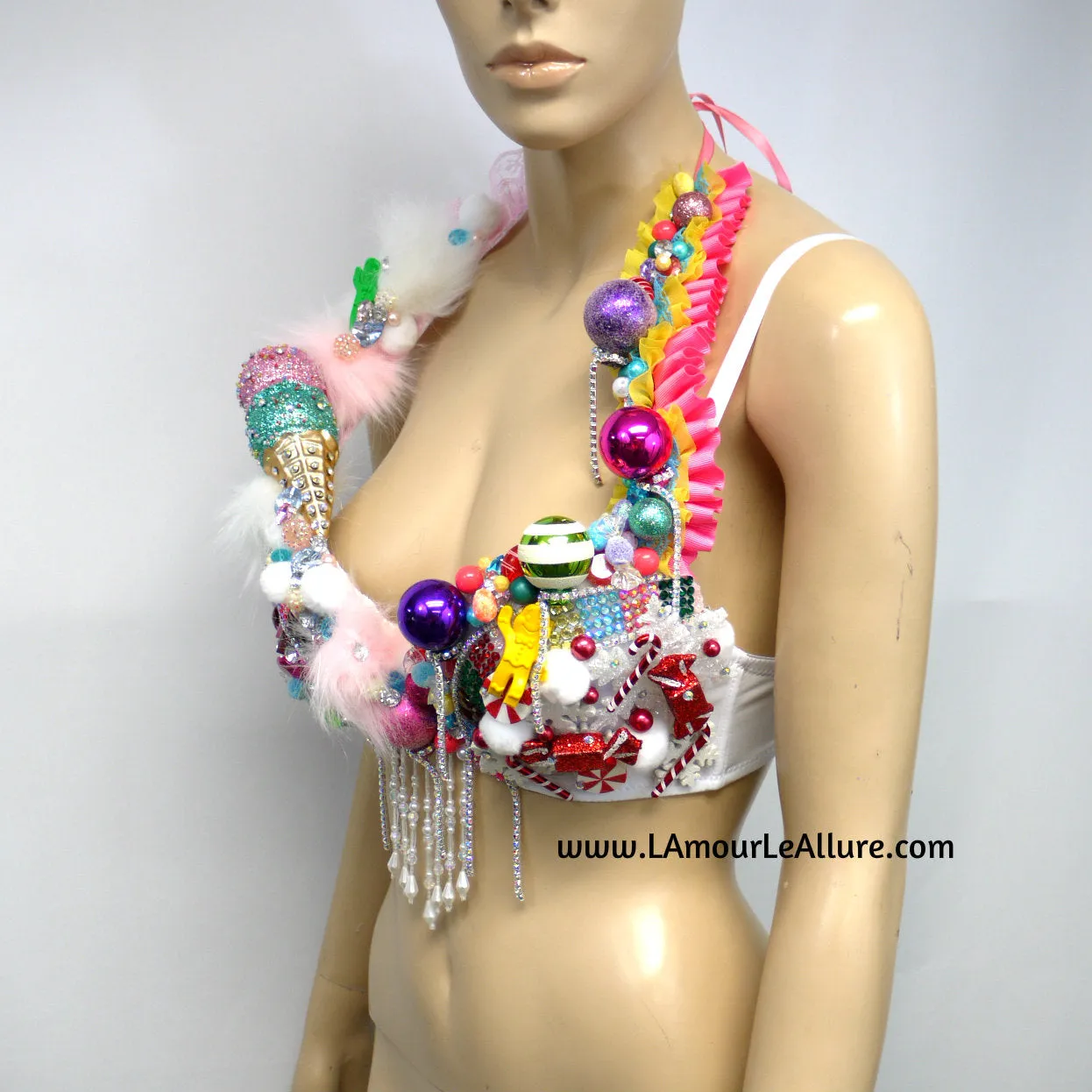 Pastel Candyland Board Game Bra and Crown