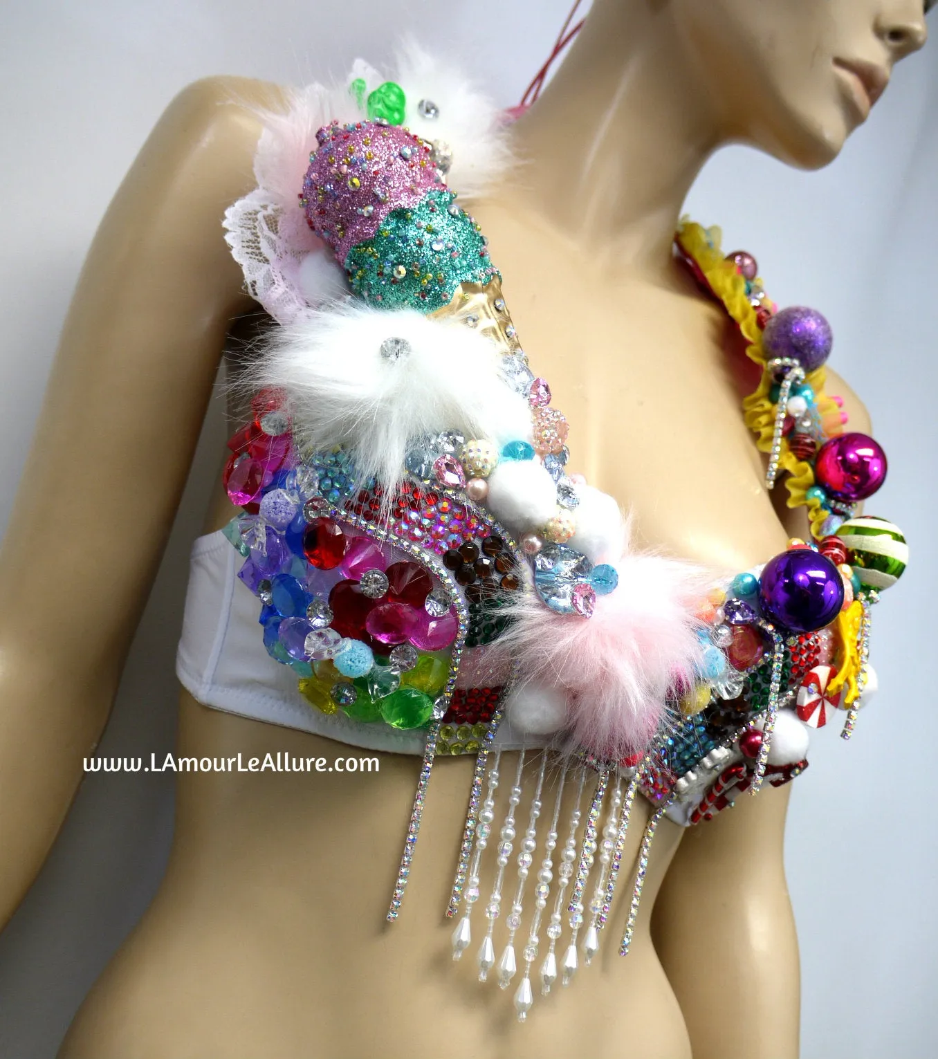 Pastel Candyland Board Game Bra and Crown