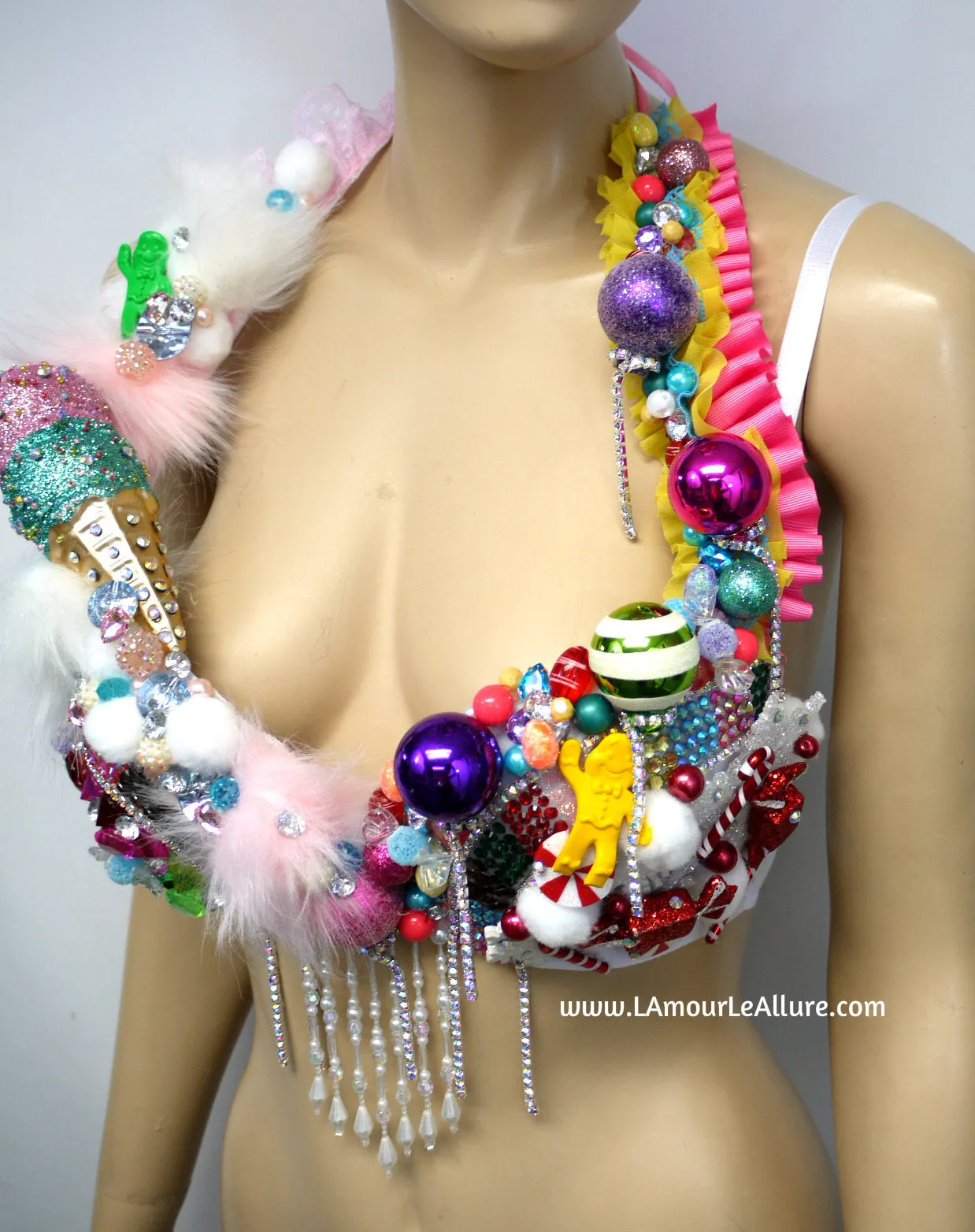 Pastel Candyland Board Game Bra and Crown