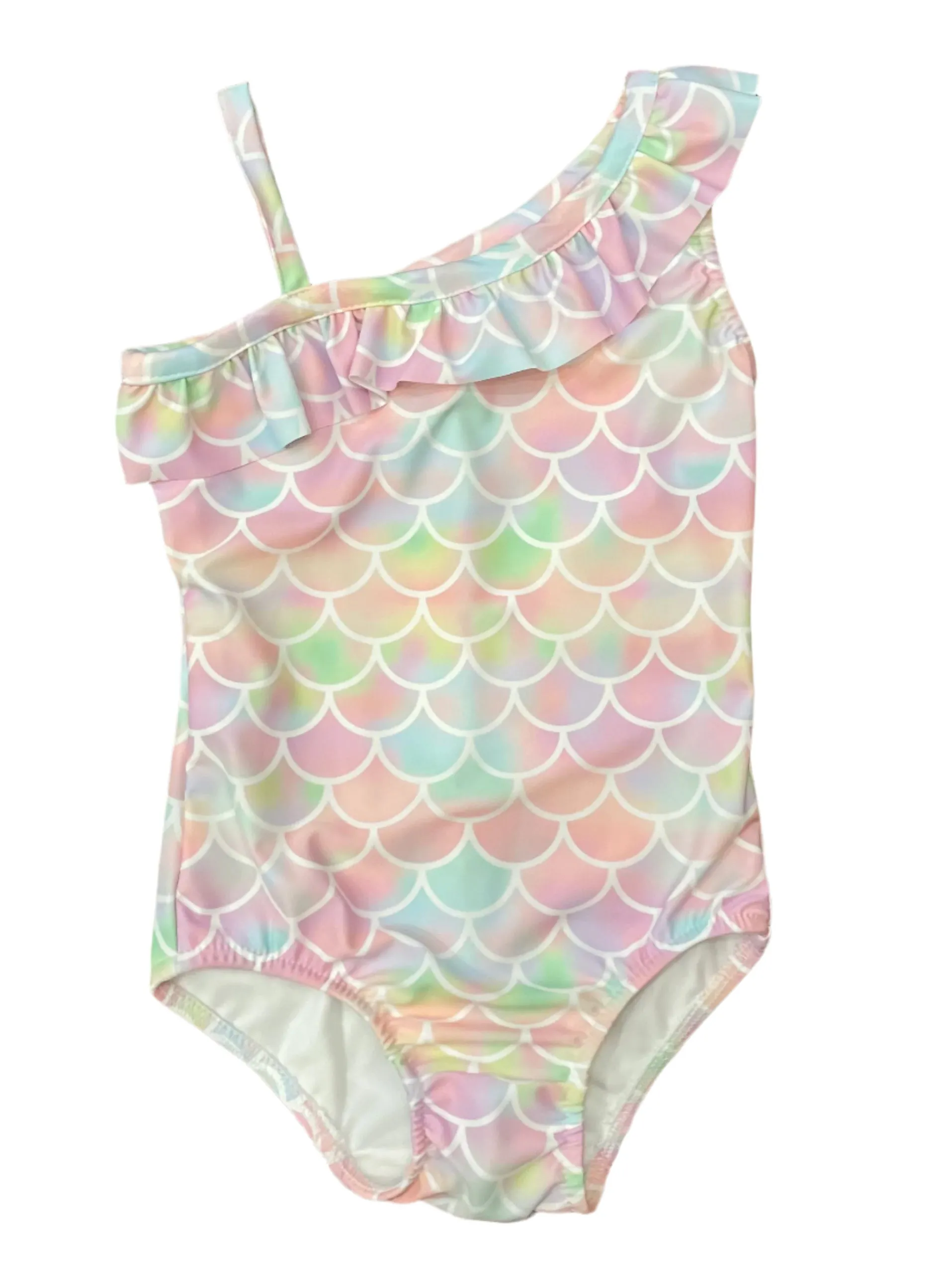 Pastel Scales One Shoulder Swimsuit