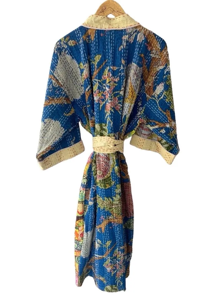 PATCHWORK - KANTHA KIMONO ROBE