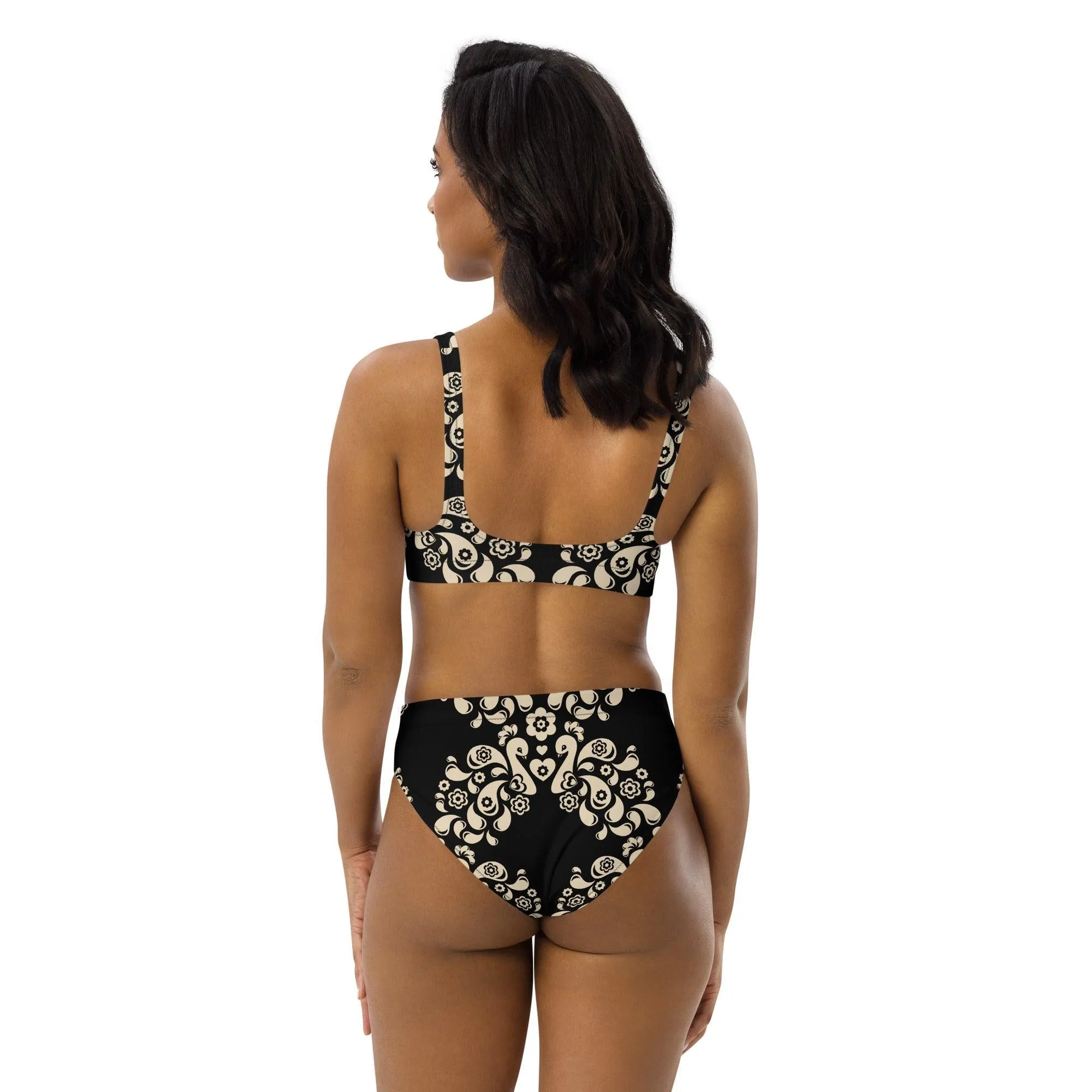 PEACOCK LOVE black - Bikinis made of recycled material