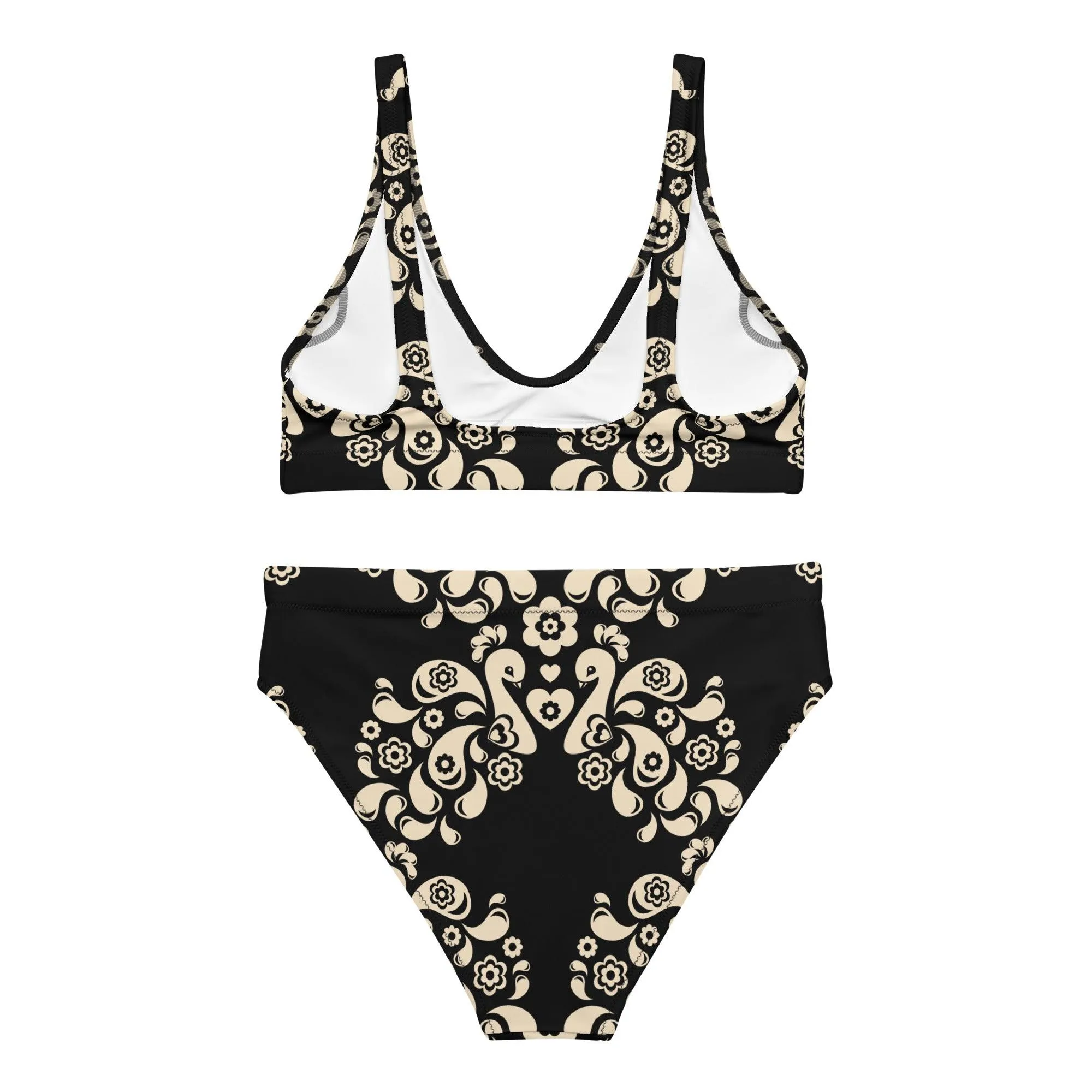PEACOCK LOVE black - Bikinis made of recycled material