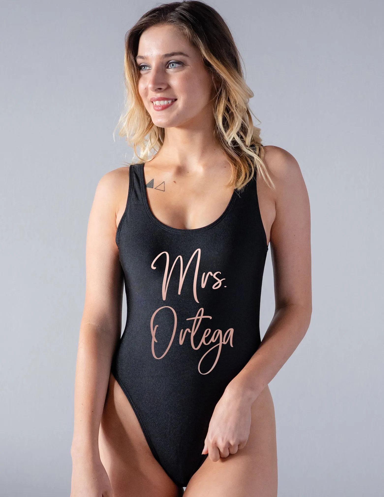 Personalized Mrs Last Name Bachelorette Swimsuit