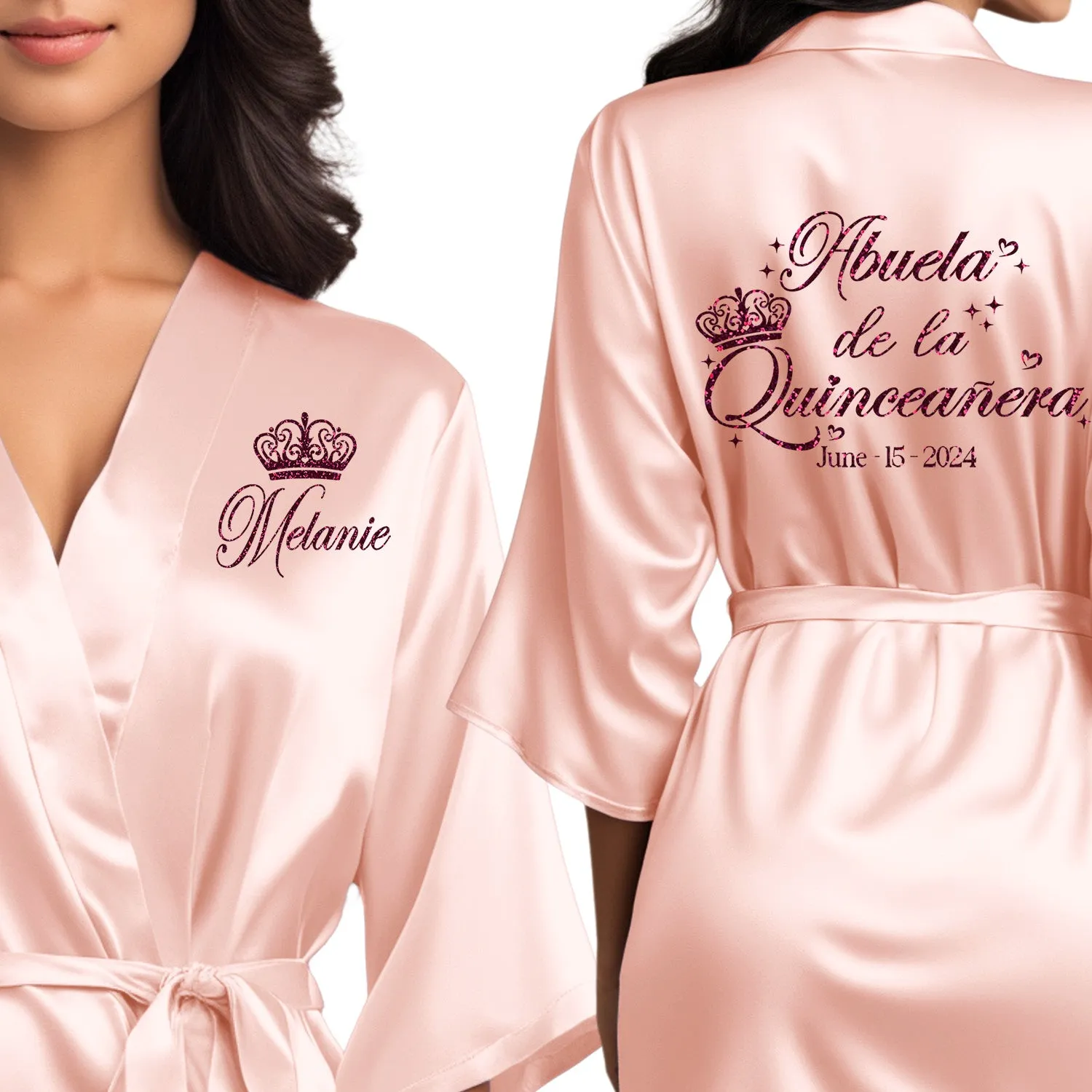 Personalized Rose Gold Mis Quince Años Robes