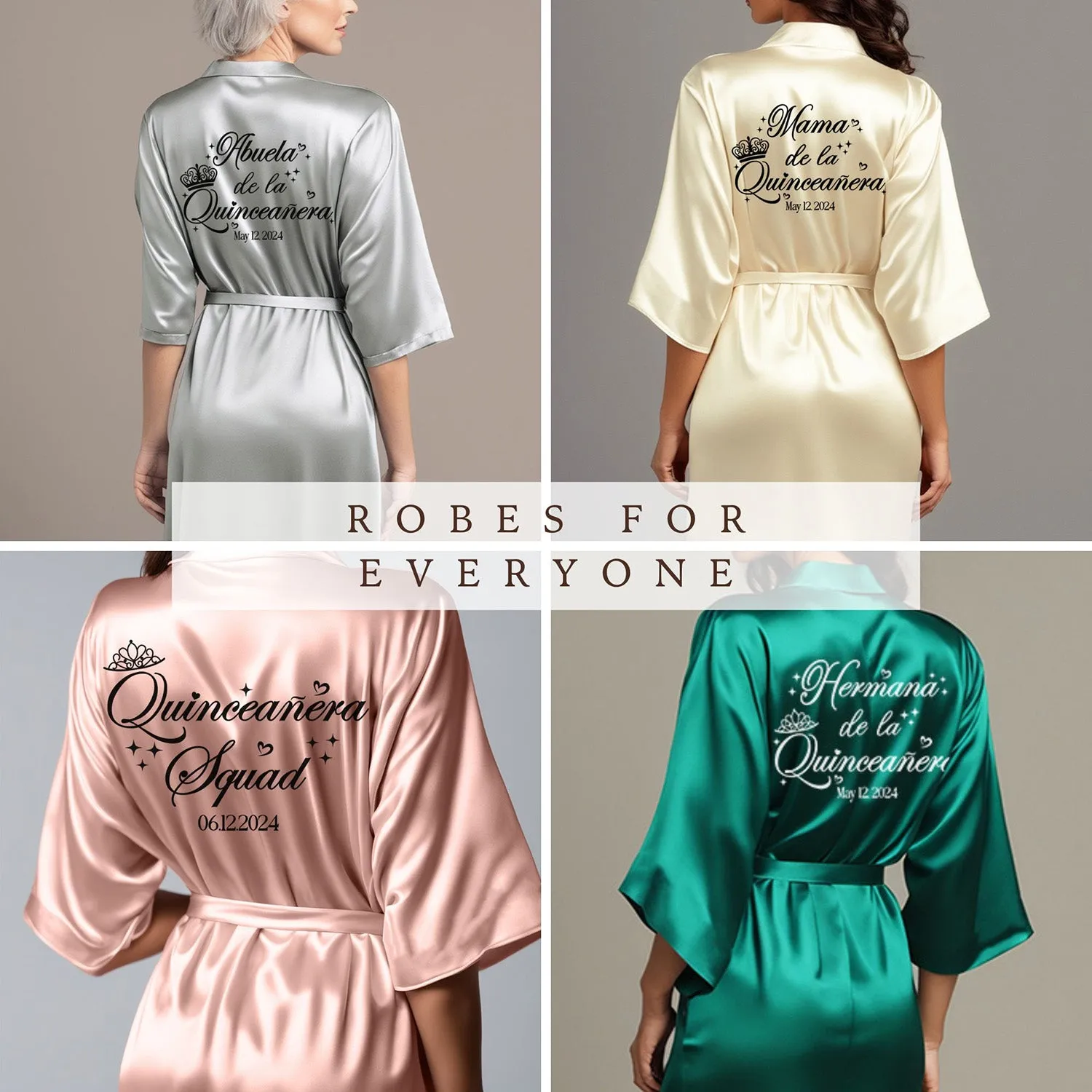 Personalized Rose Gold Mis Quince Años Robes