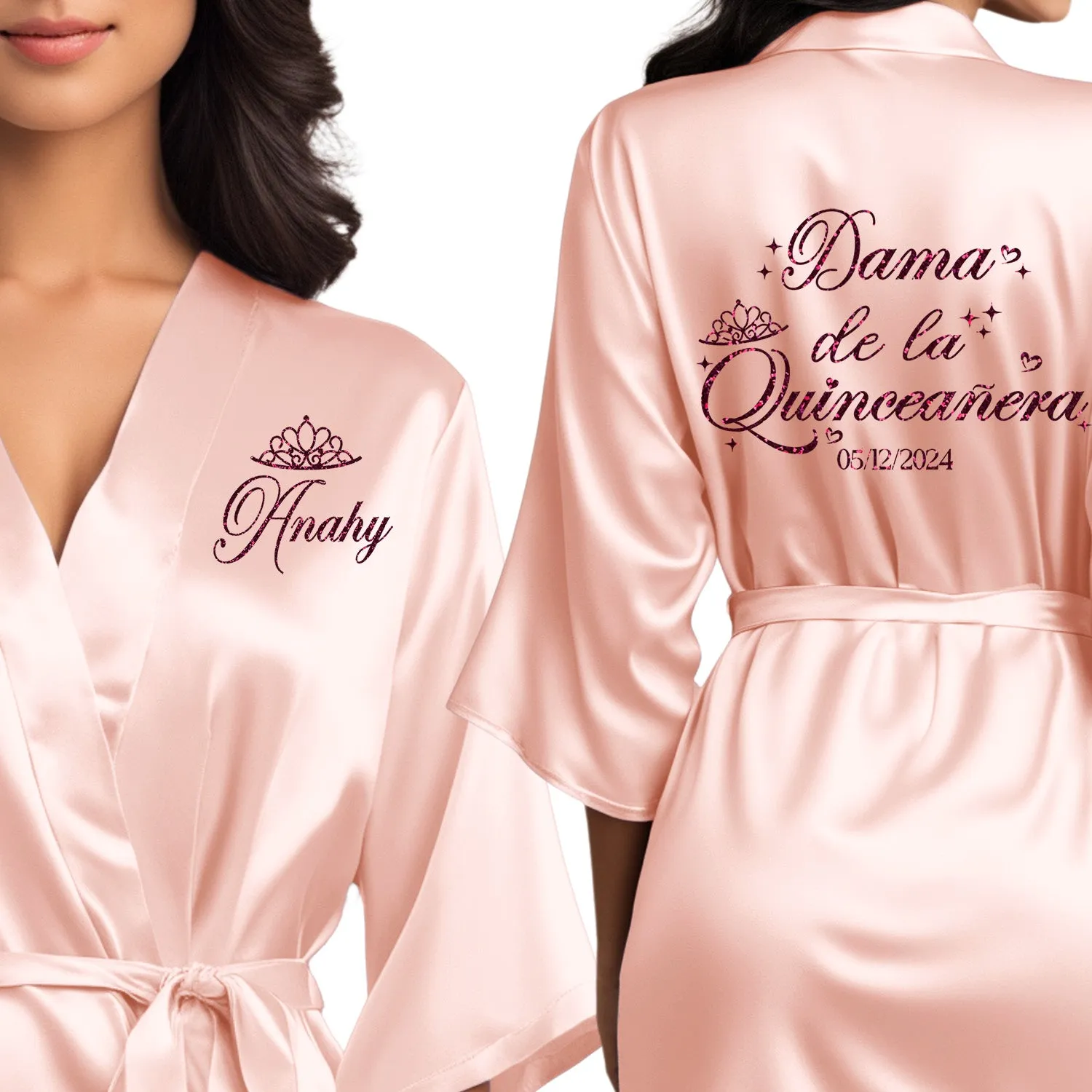 Personalized Rose Gold Mis Quince Años Robes