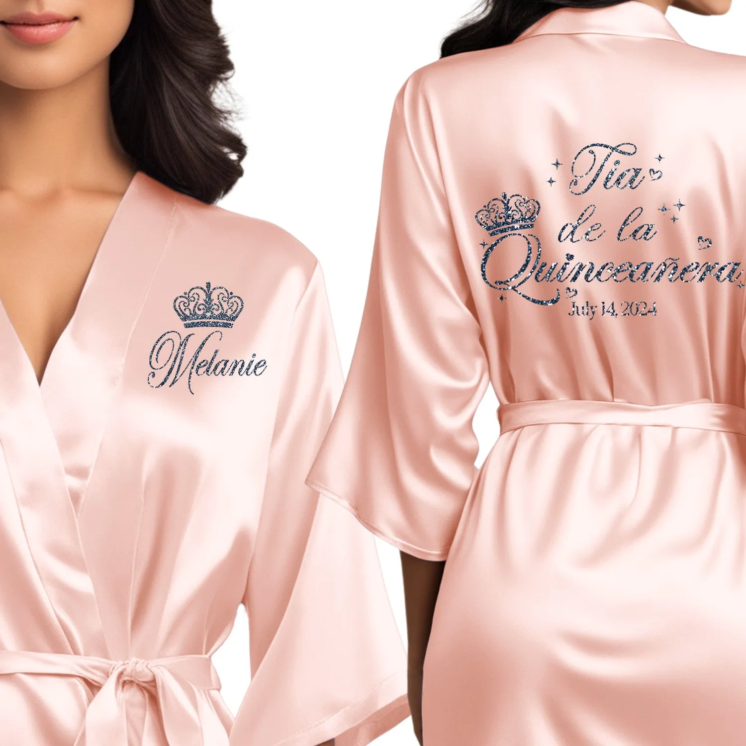 Personalized Rose Gold Mis Quince Años Robes