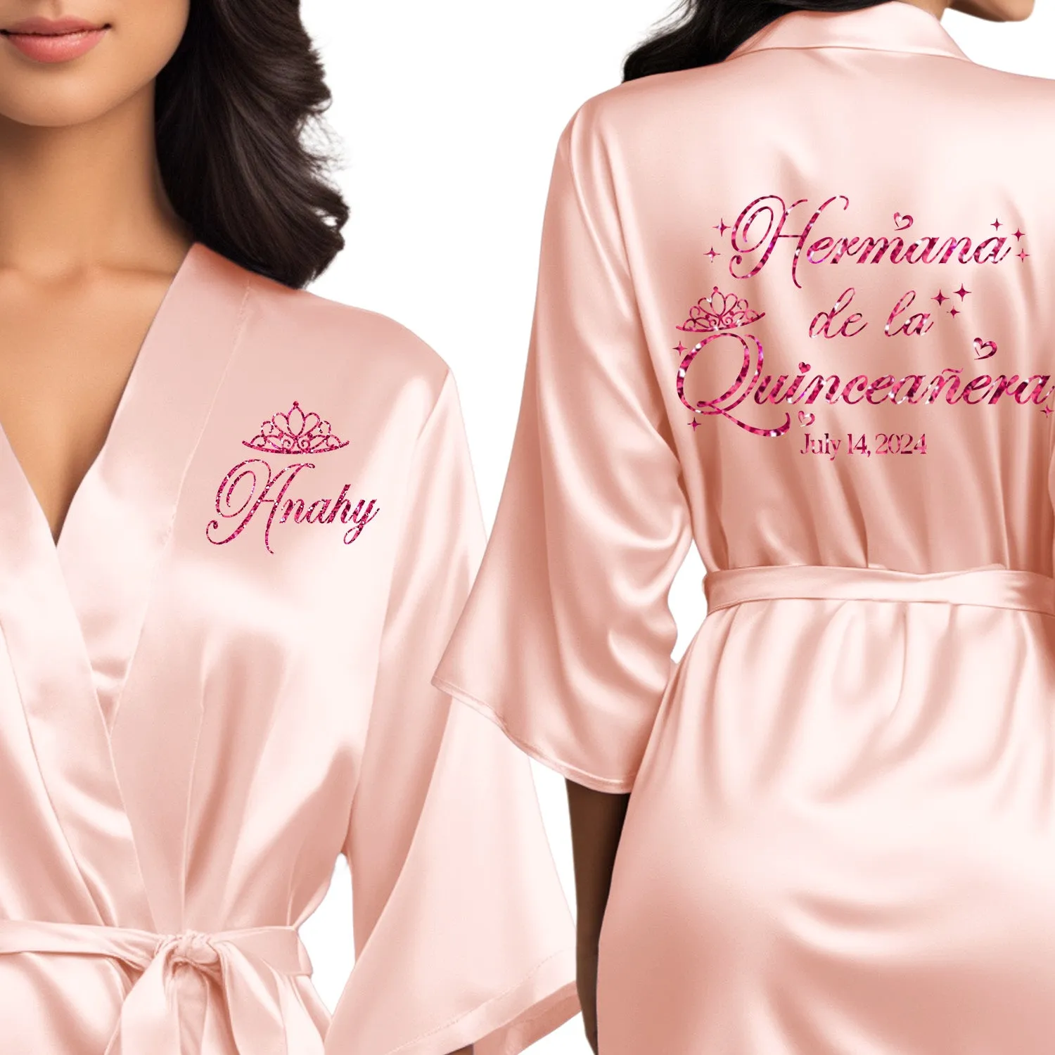 Personalized Rose Gold Mis Quince Años Robes
