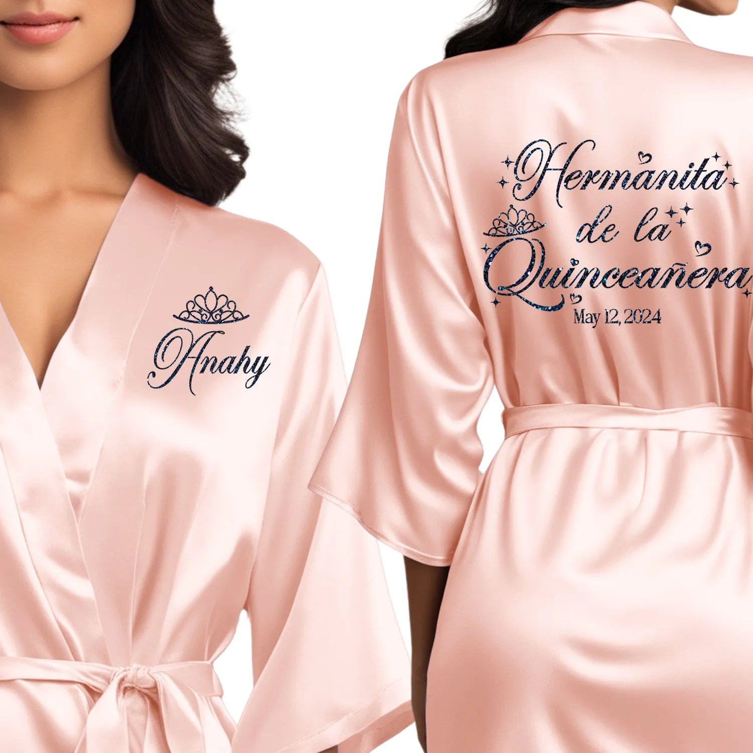 Personalized Rose Gold Mis Quince Años Robes