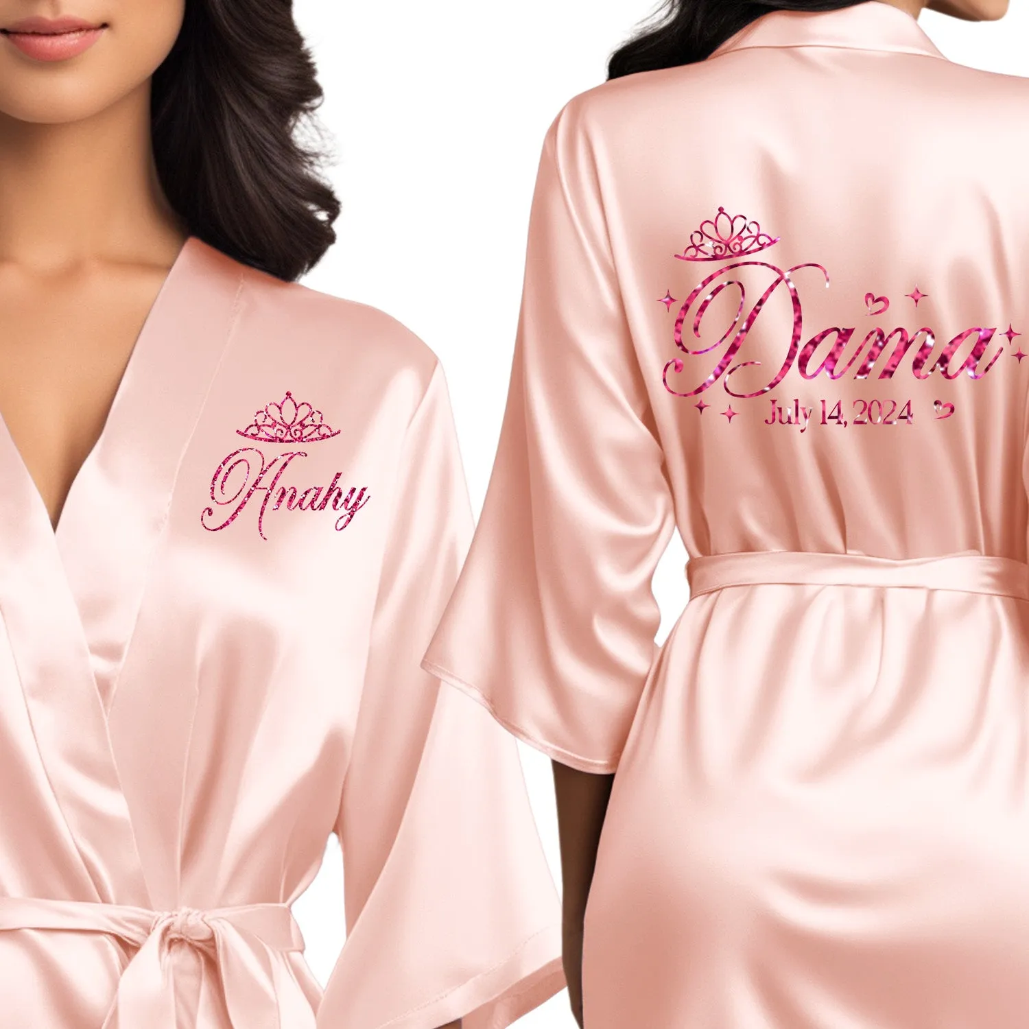 Personalized Rose Gold Mis Quince Años Robes