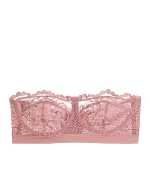 Petunia Underwire Strapless Corsette Bra in Rose