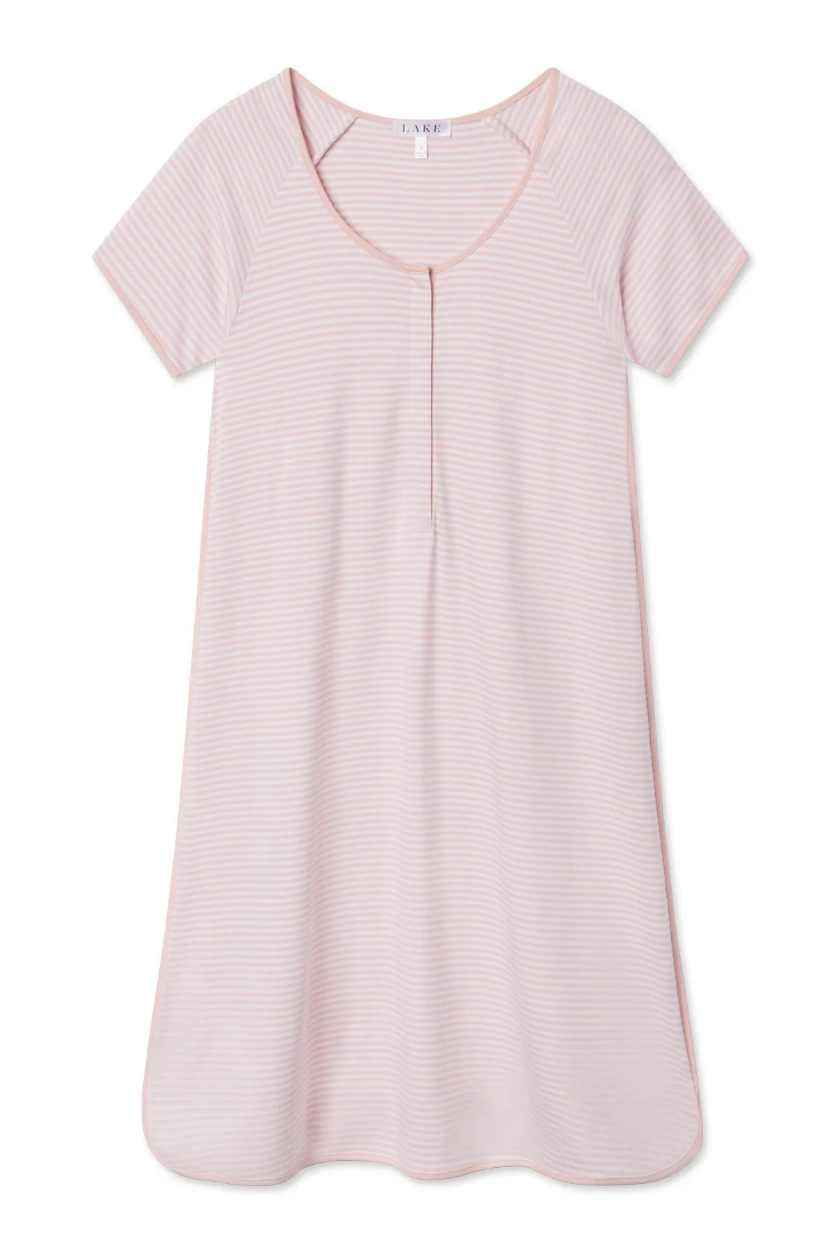 Pima Maternity Nightgown in English Rose Stripe