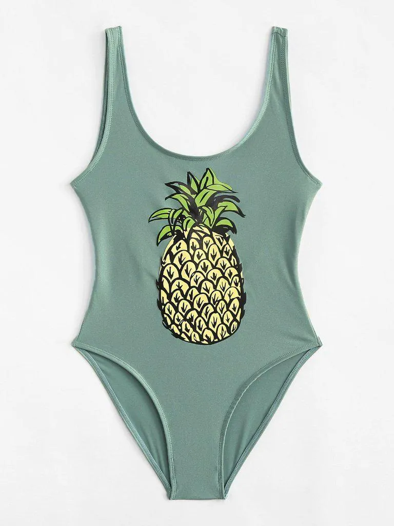 Pineapple Print Swimsuit