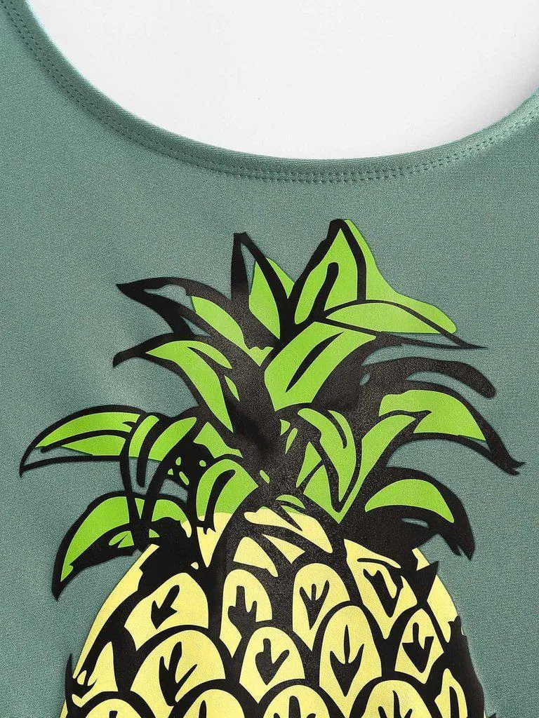 Pineapple Print Swimsuit