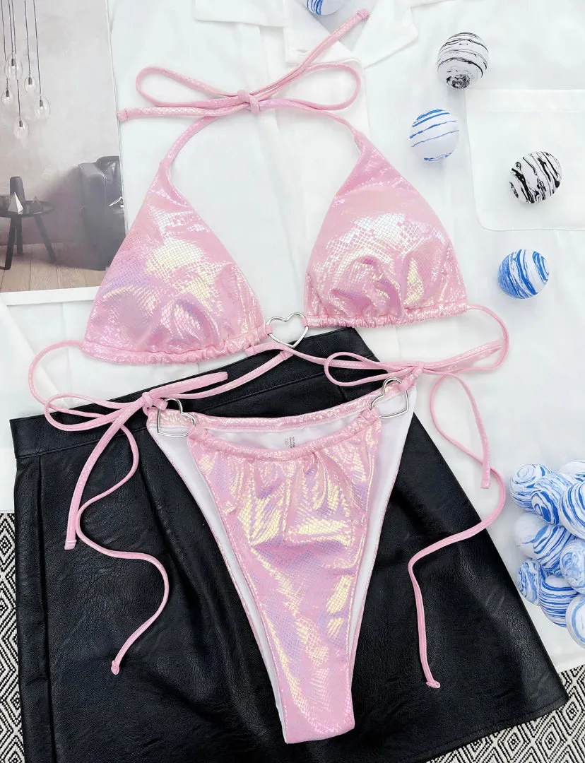 Pink Heart Detail Bikini