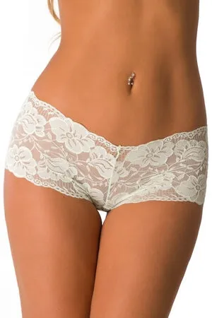 Plus Green Lace In Love Boyshort
