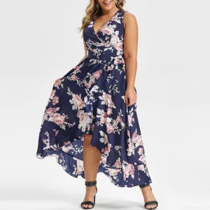 Plus Size 5xl summer dress women boho long sexy dress woman party night elegant vintage Floral print clothes for women vestidos