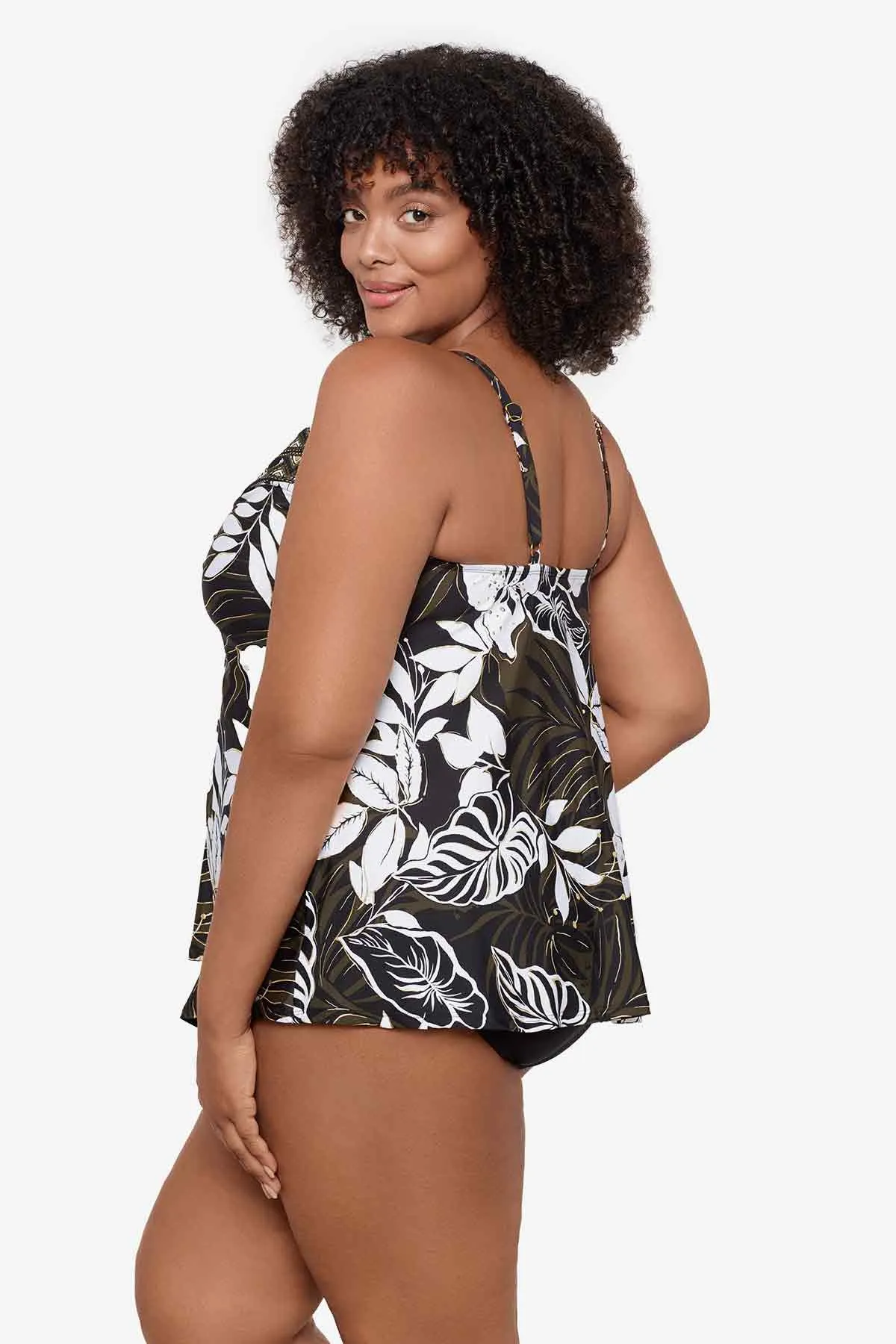 Plus Size Elle Dorado Love Knot Tankini Top