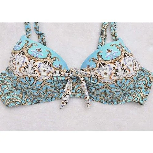 Plus Size Halter Pattern Bikini Set