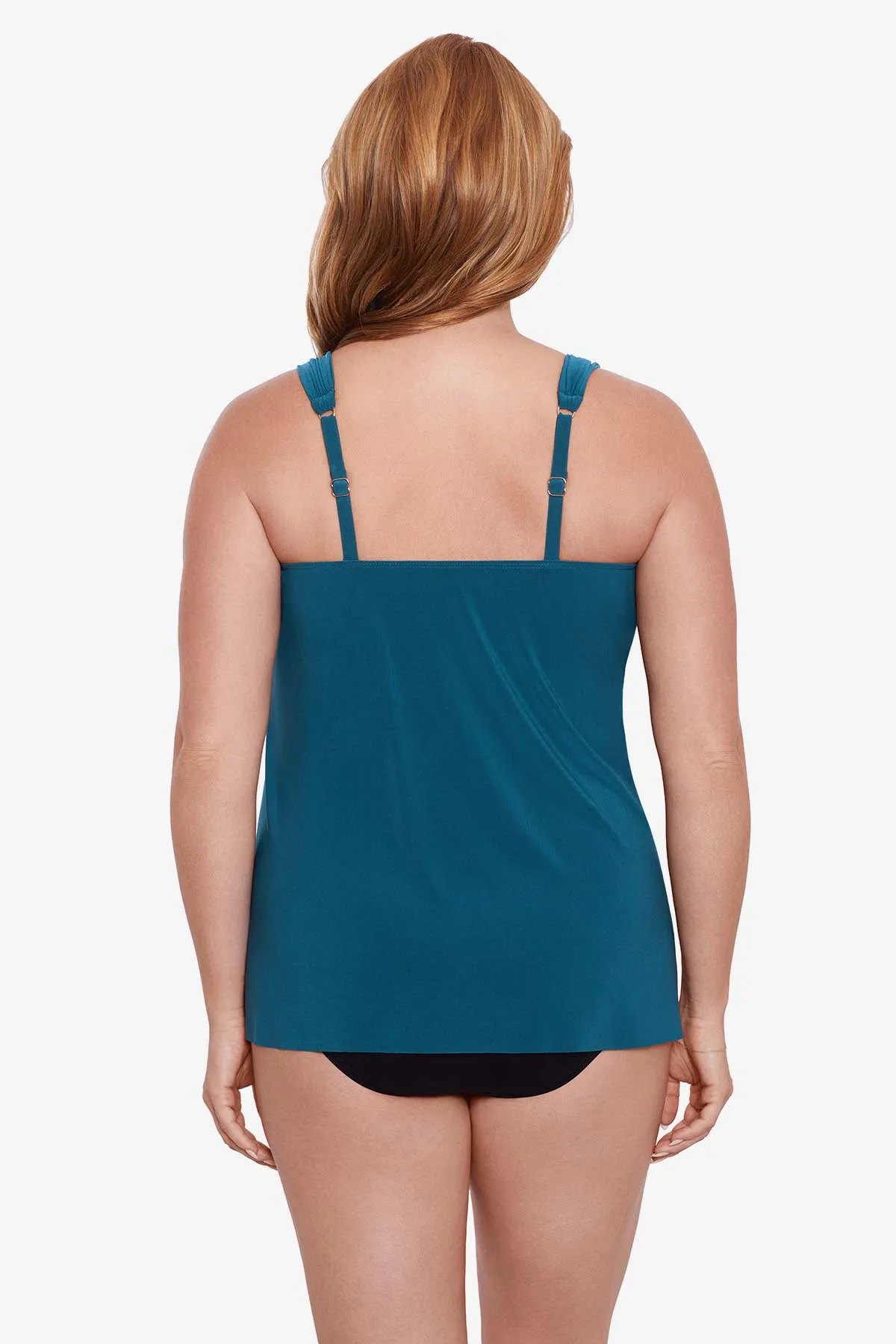 Plus Size Razzle Dazzle Underwire Tankini Top