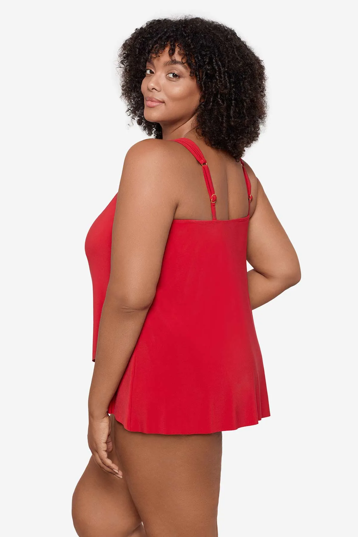 Plus Size Razzle Dazzle Underwire Tankini Top
