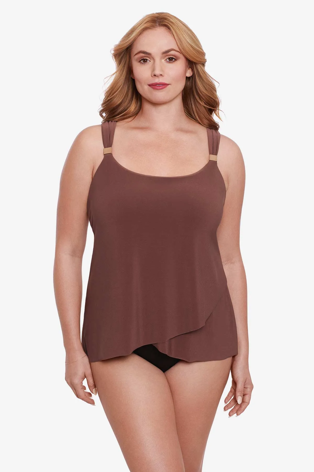 Plus Size Razzle Dazzle Underwire Tankini Top