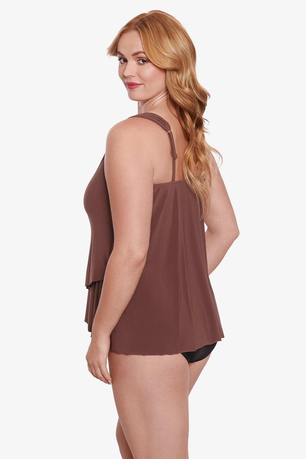 Plus Size Razzle Dazzle Underwire Tankini Top