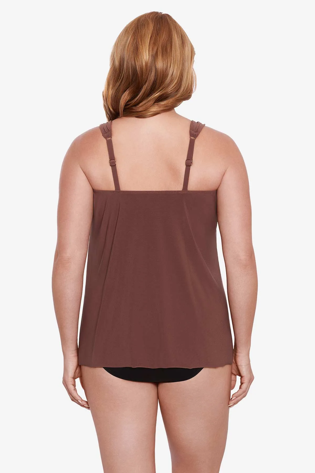 Plus Size Razzle Dazzle Underwire Tankini Top
