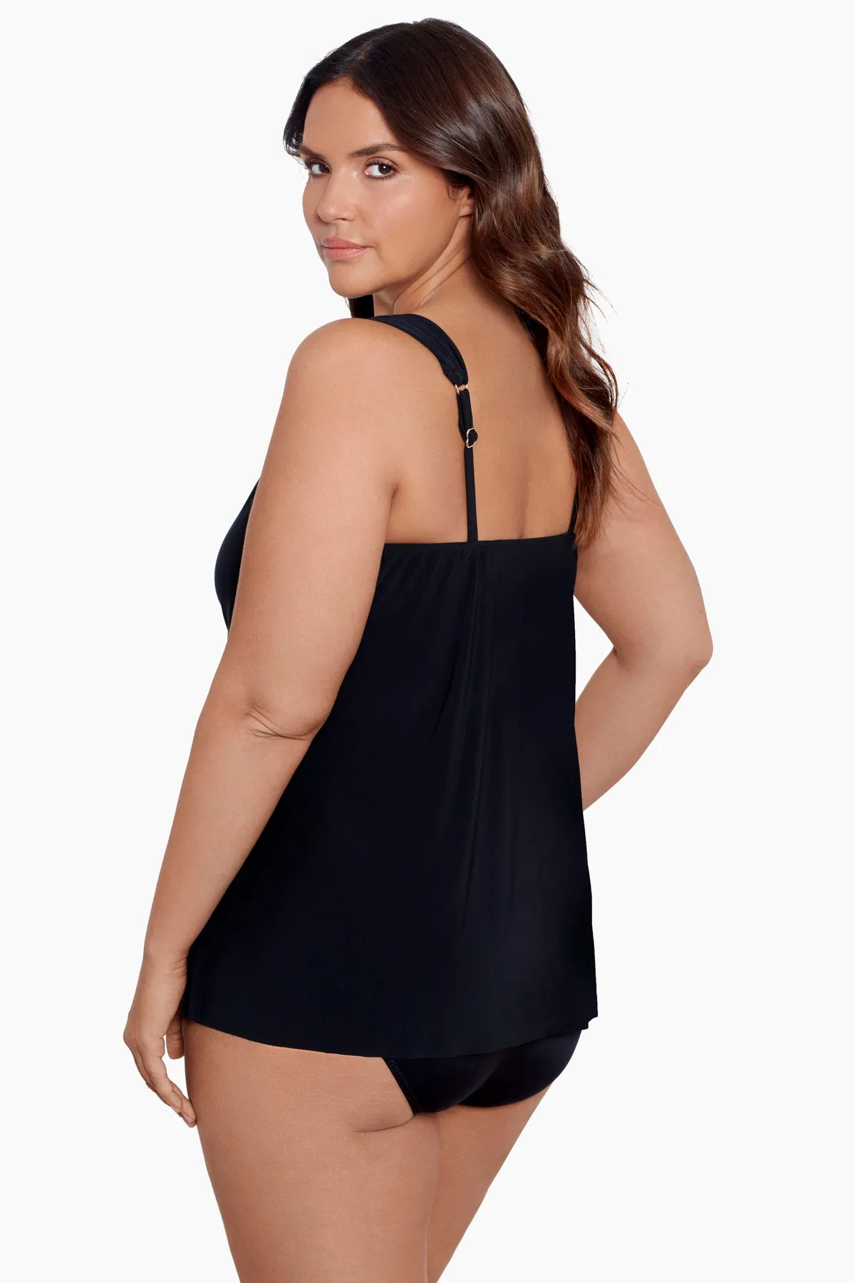 Plus Size Razzle Dazzle Underwire Tankini Top