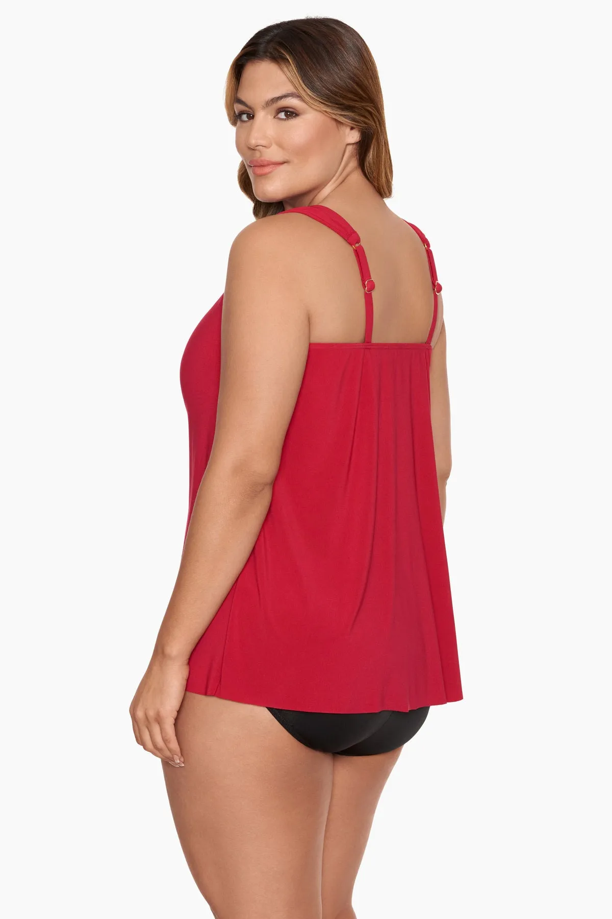 Plus Size Razzle Dazzle Underwire Tankini Top