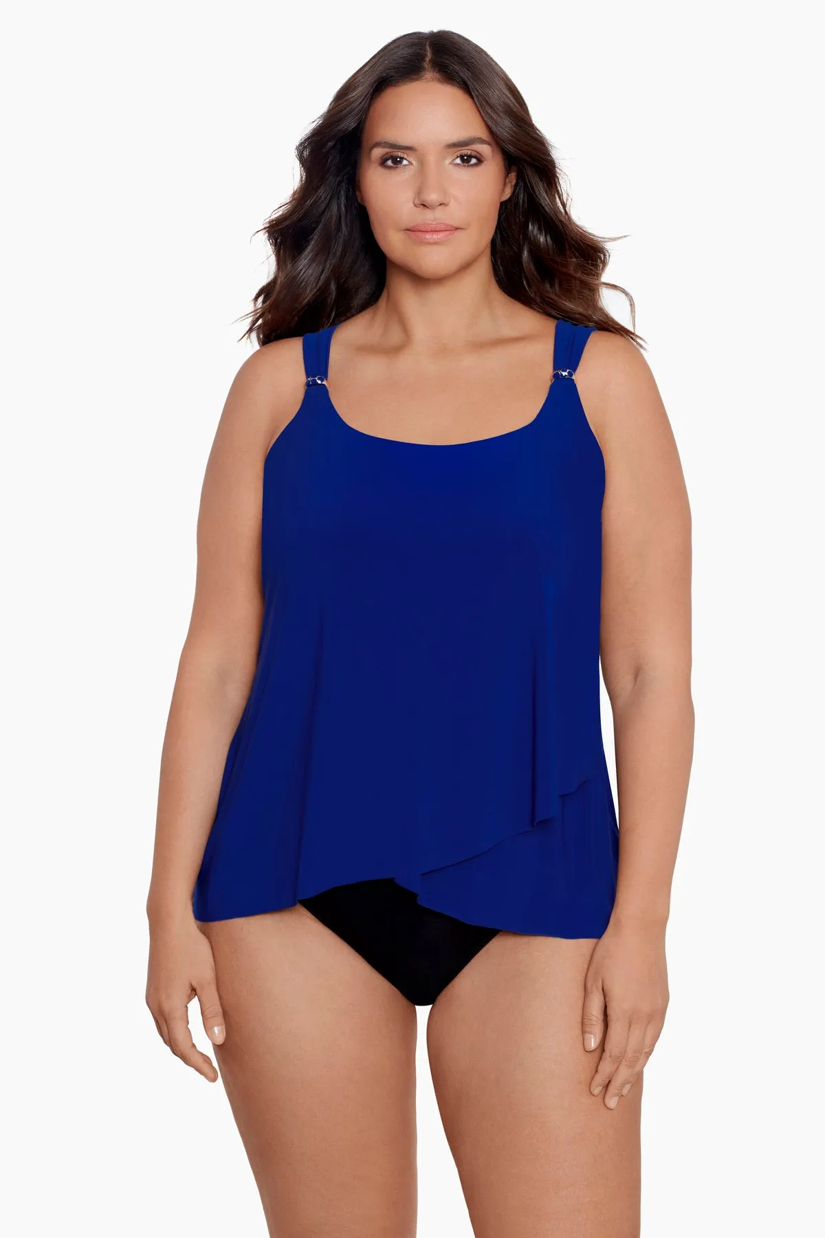 Plus Size Razzle Dazzle Underwire Tankini Top