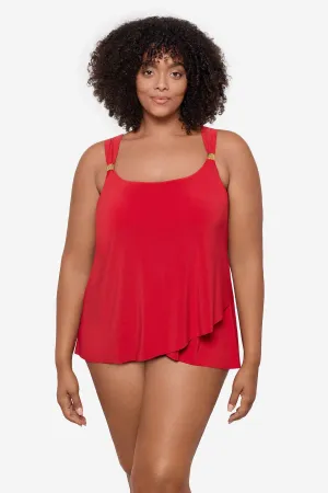 Plus Size Razzle Dazzle Underwire Tankini Top