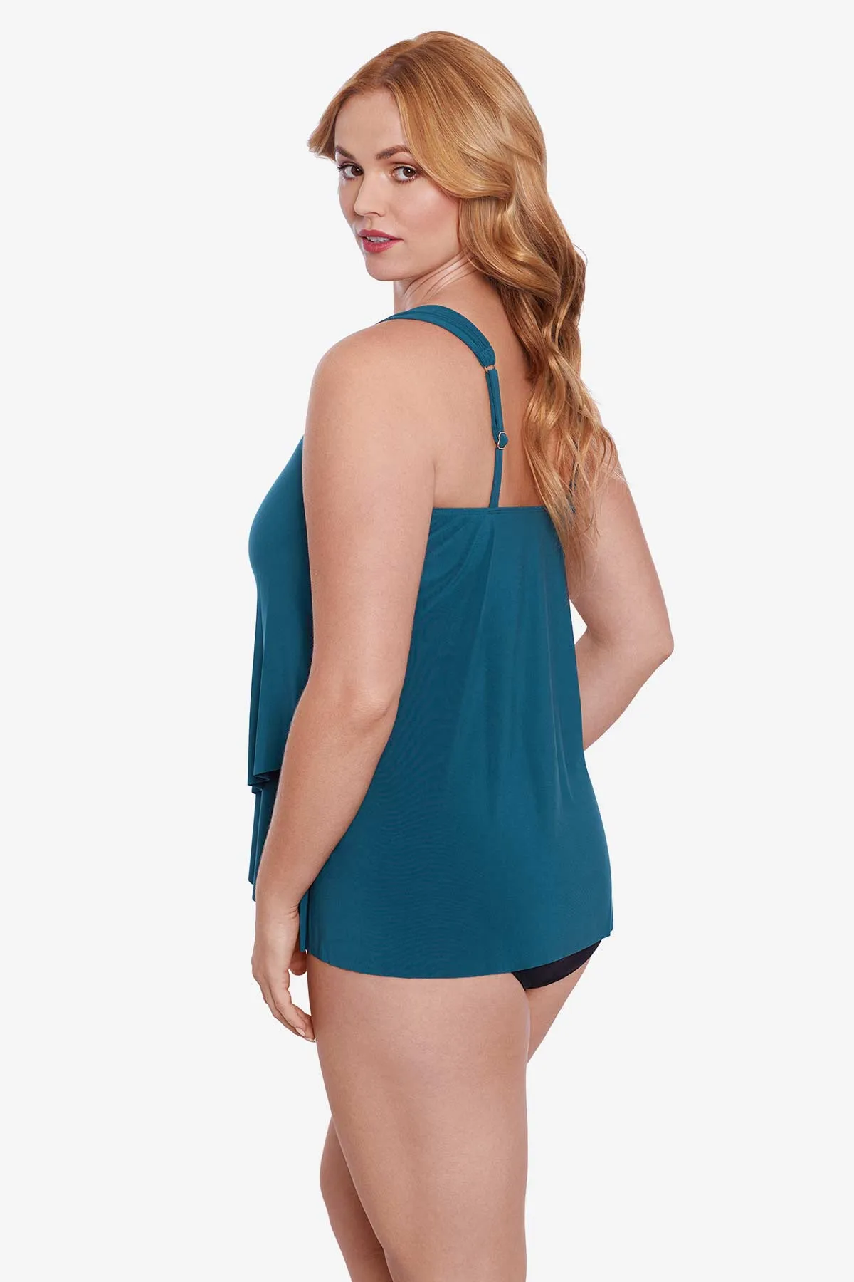 Plus Size Razzle Dazzle Underwire Tankini Top