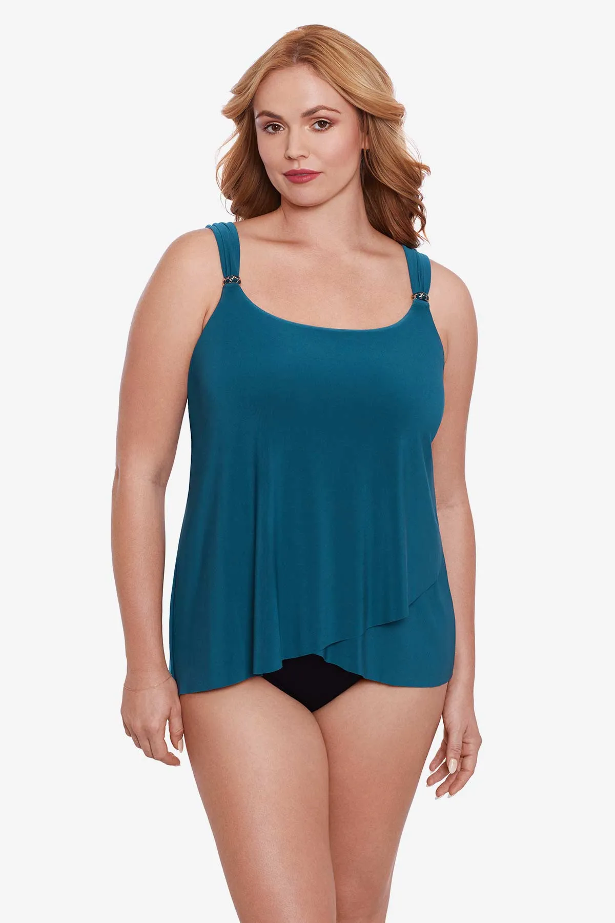 Plus Size Razzle Dazzle Underwire Tankini Top