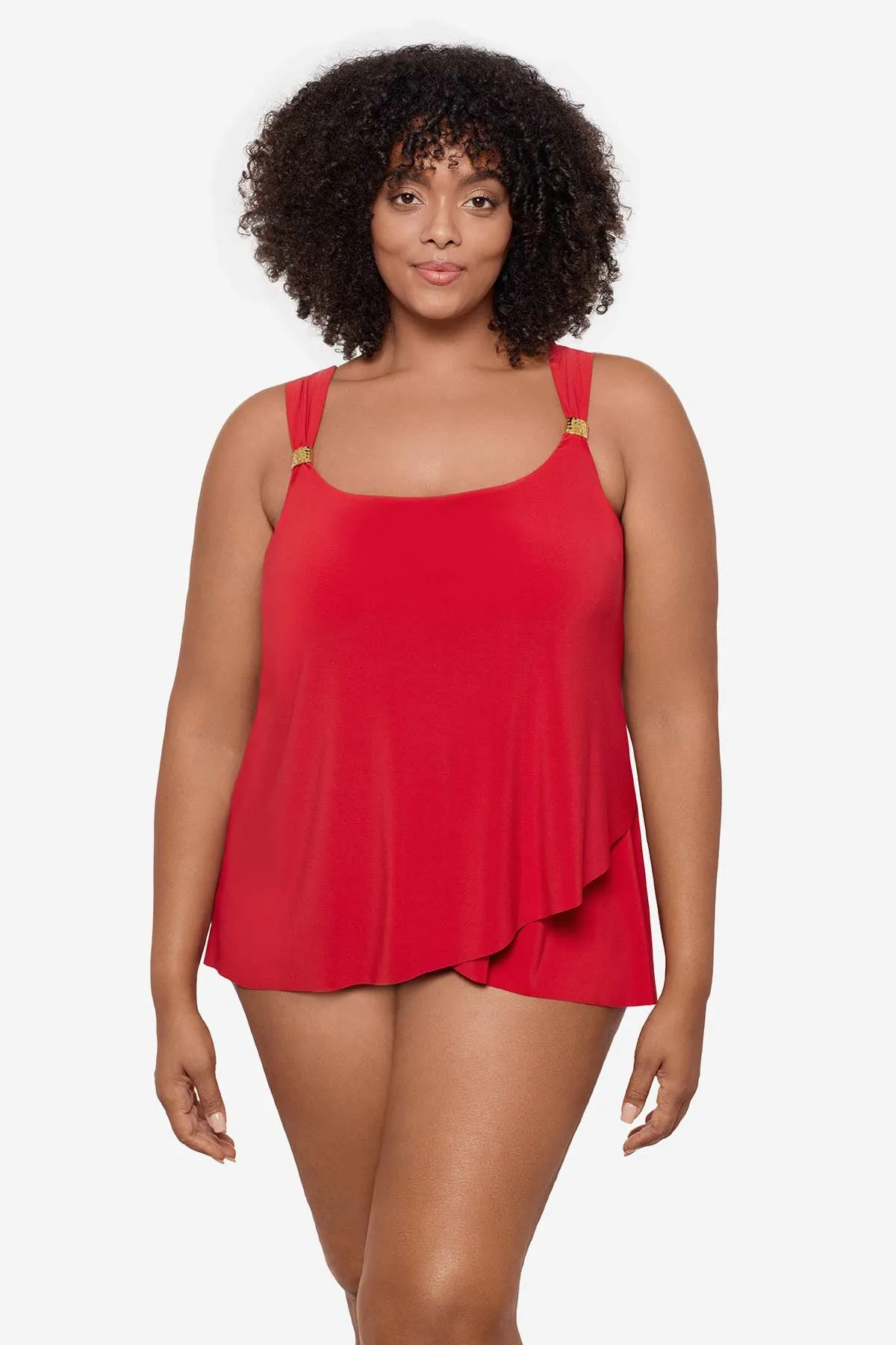 Plus Size Razzle Dazzle Underwire Tankini Top