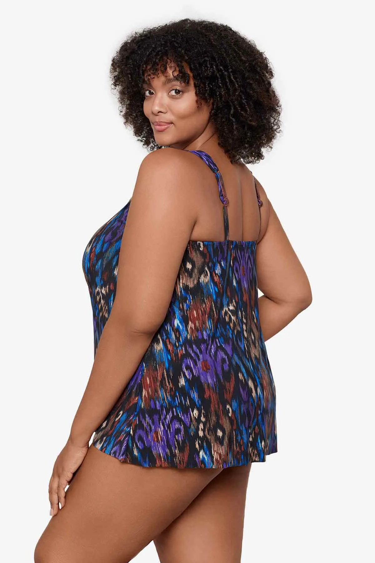 Plus Size Tapiz Dazzle Tankini Top
