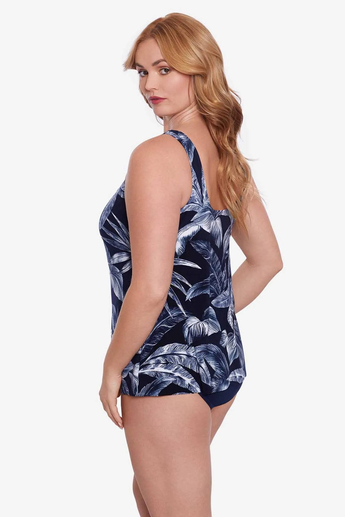 Plus Size Tropica Toile Ursula Tankini Top