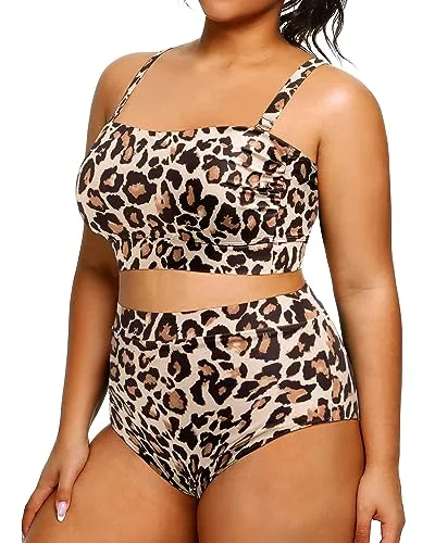 Plus Size Two Piece Bandeau Swimsuit