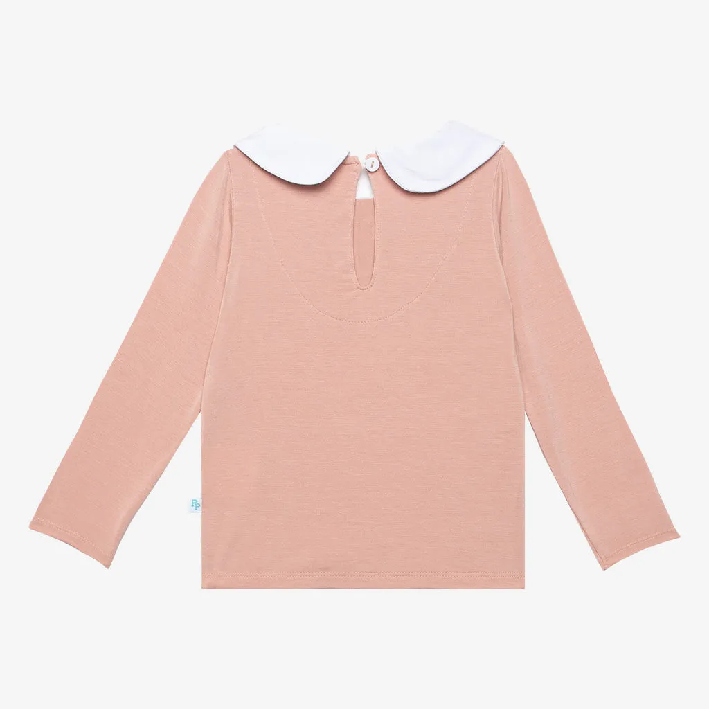Posh Peanut Long Sleeve Peterpan Collar T-Shirt & Skirted Legging Set - Carmen