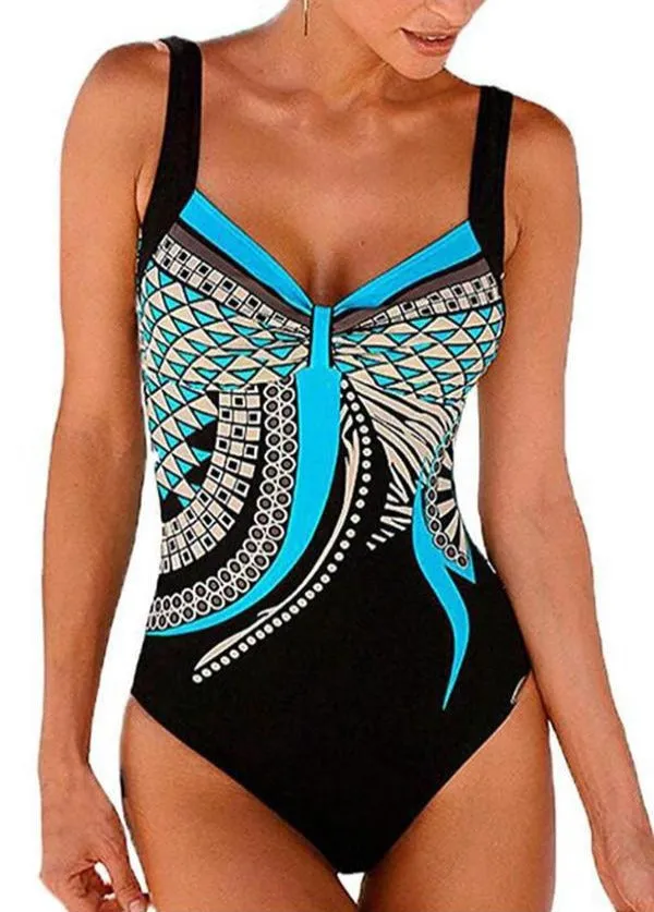 Printed Strap Sexy One-piece Swimsuits