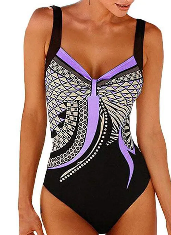 Printed Strap Sexy One-piece Swimsuits