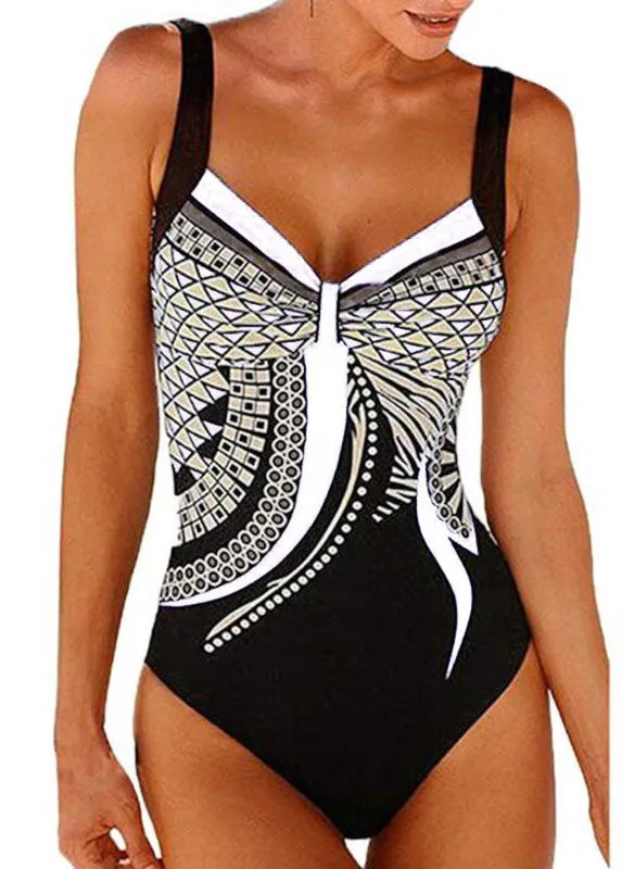 Printed Strap Sexy One-piece Swimsuits