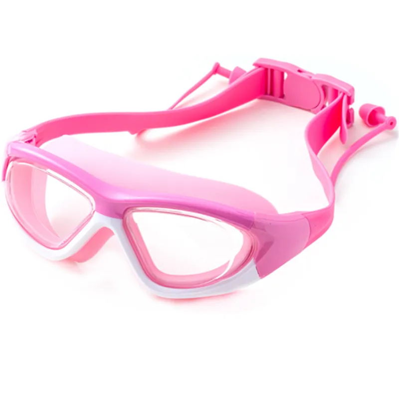 Professional Swimming Goggles kids swimming glasses with Earplugs Anti-Fog UV silicone Waterproof Swimming Eyewear for children