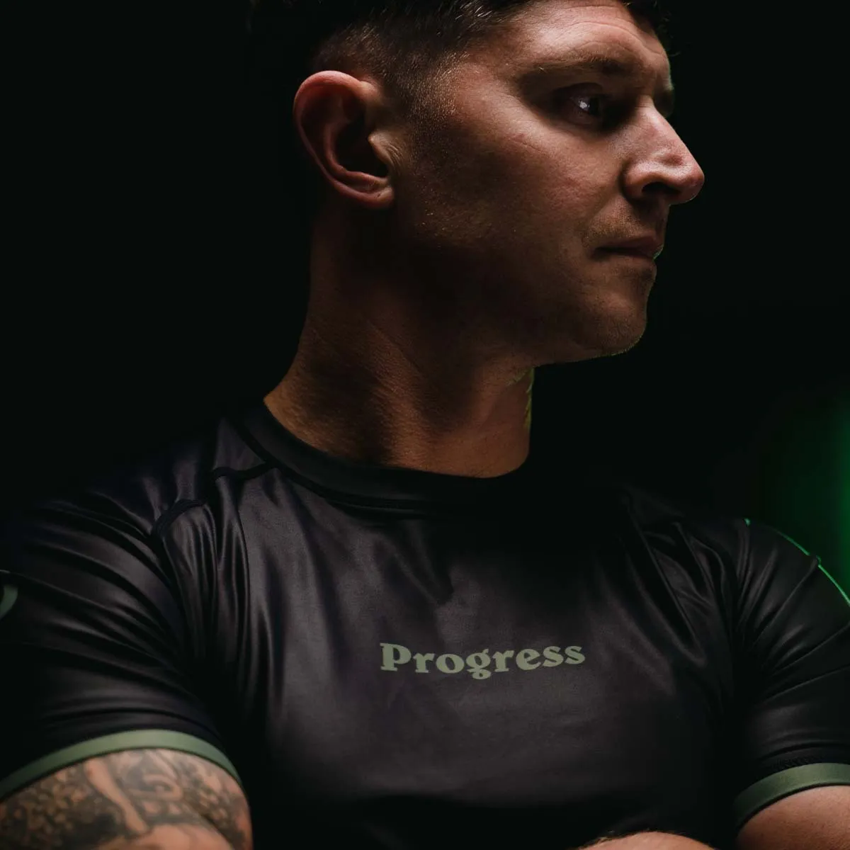 Progress Academy  Short Sleeve Rash Guard Black