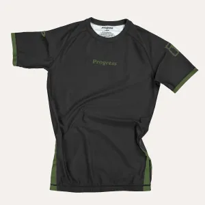 Progress Academy  Short Sleeve Rash Guard Black